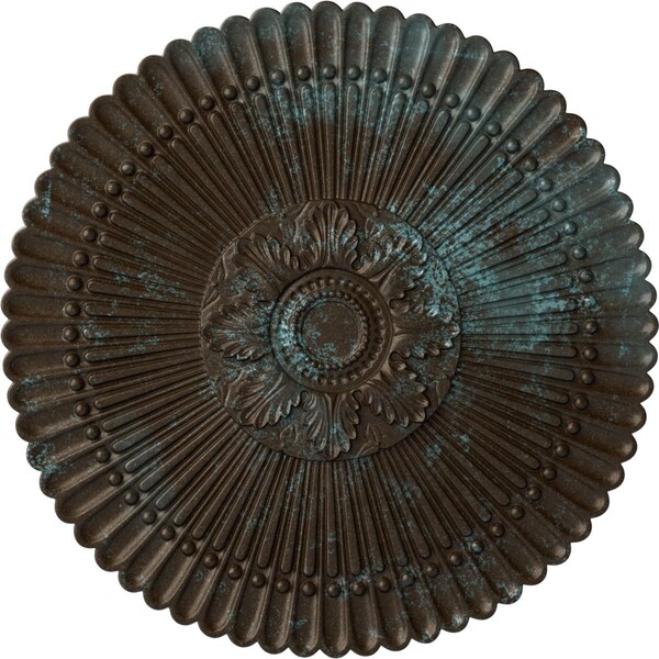 Ekena Millwork Nexus Ceiling Medallion (Fits Canopies up to 2 3/4"), 30"OD x 1 1/4"P, Bronze Blue Patina CM30NEBBS - main